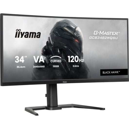 iiyama G-Master GCB3482WQSU-B1 34" VA GEKRÜMMT UWQHD 120Hz 0.6ms FreeSync USB-A Lautsprecher Höhenverstellbar