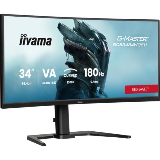iiyama G-Master GCB3484WQSU-B1 34" VA CURVO UWQHD 180Hz 0.4ms FreeSync USB-A Altavoces Altura Ajustable