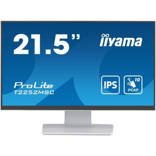 Monitor iiyama 21,5″ 1080p IPS Multi-Touch 10 Punti IP54 HDMI DisplayPort Bianco