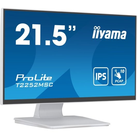 Monitor iiyama 21,5″ 1080p IPS Multi-Touch 10 Punti IP54 HDMI DisplayPort Bianco