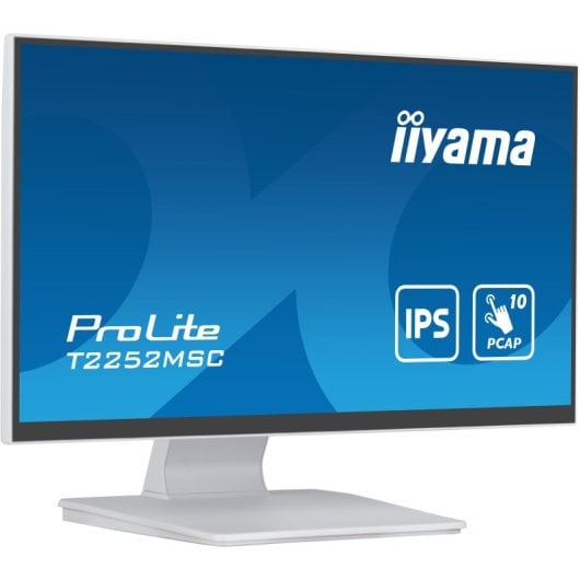 Monitor iiyama 21,5″ 1080p IPS Multi-Touch 10 Punti IP54 HDMI DisplayPort Bianco