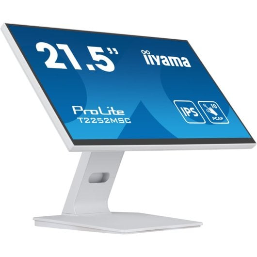 Monitor iiyama 21,5″ 1080p IPS Multi-Touch 10 Punti IP54 HDMI DisplayPort Bianco