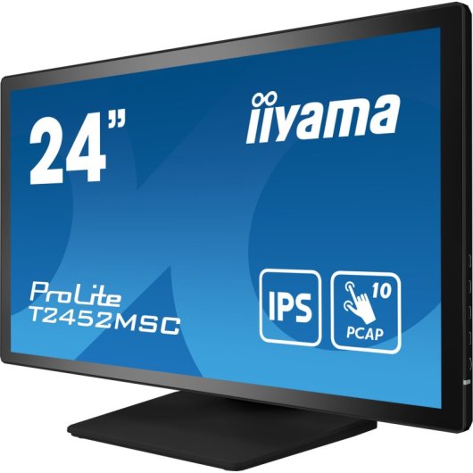 Iiyama T2452MSC-B1 23,8″ 1080p IPS 10-Punkt-Touch PCAP-Lautsprecher USB HDMI VESA
