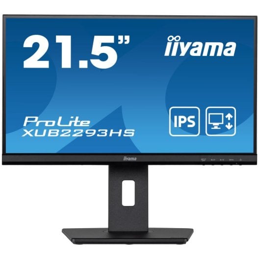 Monitor iiyama 21,5″ 1080p 75Hz IPS com altura ajustável e colunas VESA