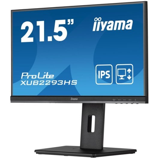 Monitor iiyama 21,5″ 1080p 75Hz IPS com altura ajustável e colunas VESA