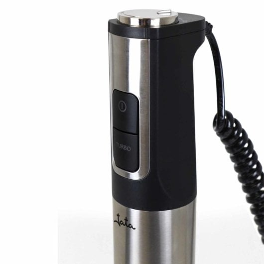 Liquidificador de imersão Jata 1200W, aço inoxidável, 4 lâminas turbo ergonómicas