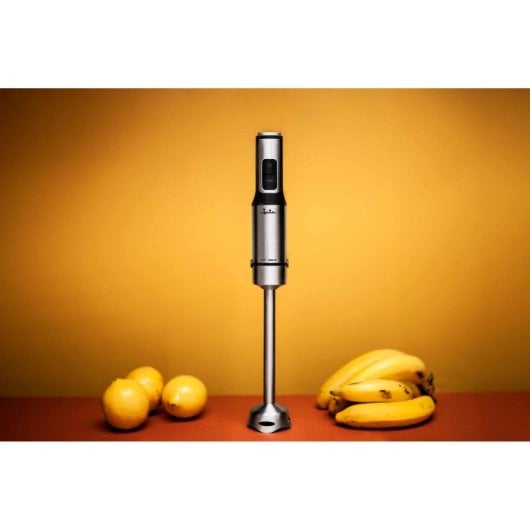 Liquidificador de imersão Jata 1200W, aço inoxidável, 4 lâminas turbo ergonómicas