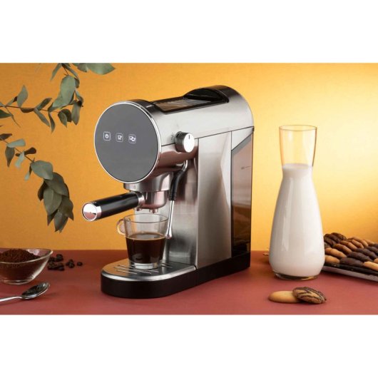 Cafetera Semi-automática Jata 0,9L 20 bares con vaporizador y calentador de tazas