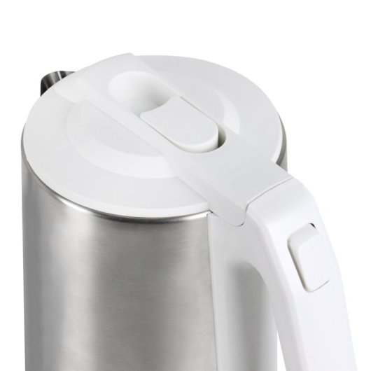 Jata Chaleira em Aço Inoxidável 2L Branco 1500W Base 360º Proteção contra Sobreaquecimento