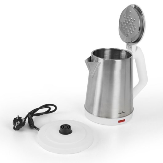 Jata Chaleira em Aço Inoxidável 2L Branco 1500W Base 360º Proteção contra Sobreaquecimento