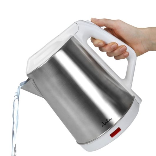 Jata Chaleira em Aço Inoxidável 2L Branco 1500W Base 360º Proteção contra Sobreaquecimento