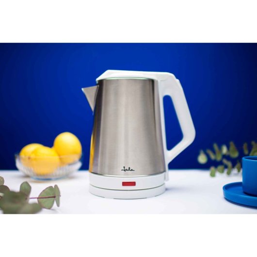 Jata Chaleira em Aço Inoxidável 2L Branco 1500W Base 360º Proteção contra Sobreaquecimento