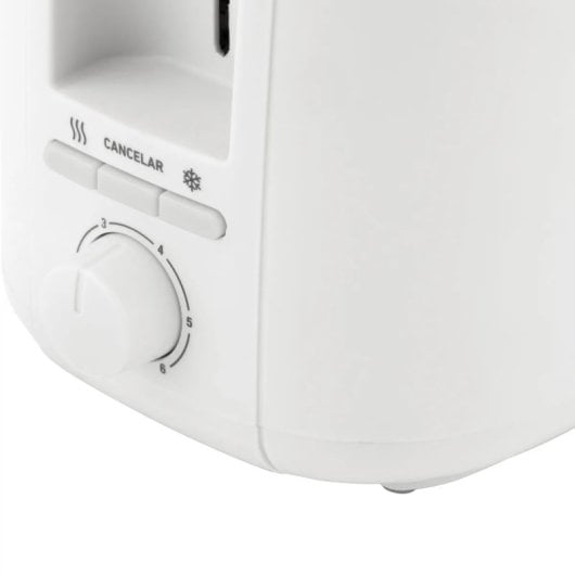Torradeira Jata 1400W, 7 níveis, 2 aberturas, branca, função descongelar e manter quente