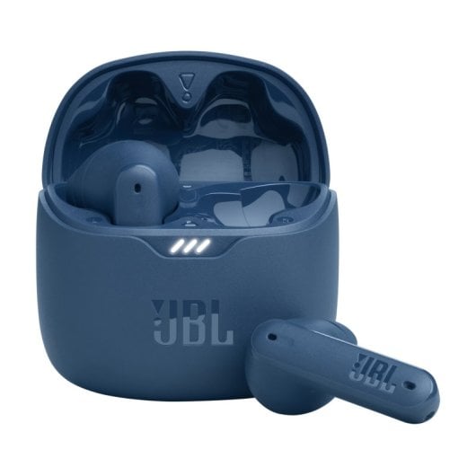 Auscultadores sem fios JBL Bluetooth 5.2 com cancelamento de ruído e microfone azul