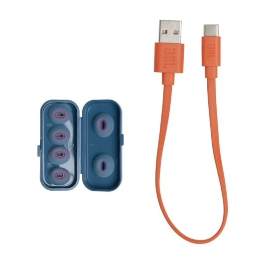 Auscultadores sem fios JBL Bluetooth 5.2 com cancelamento de ruído e microfone azul