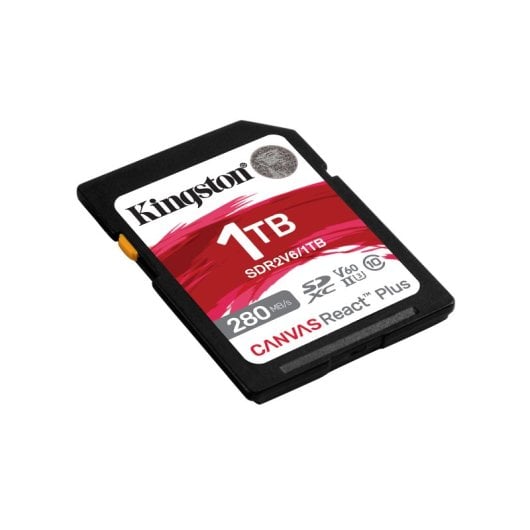 Tarjeta SD Kingston Canvas React Plus 1TB UHS-II 280MB/s 150MB/s V60 Negro