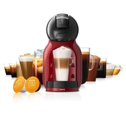 Máquina de café de cápsulas Krups Mini Me KP123H 0,8L 15 Bares preto/vermelho controlo tátil