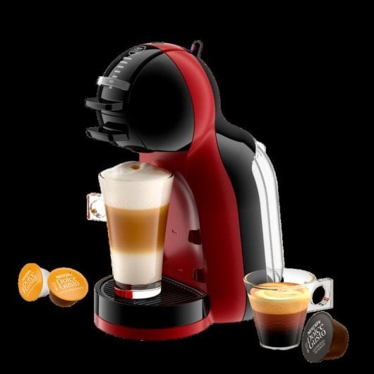 Máquina de café de cápsulas Krups Mini Me KP123H 0,8L 15 Bares preto/vermelho controlo tátil