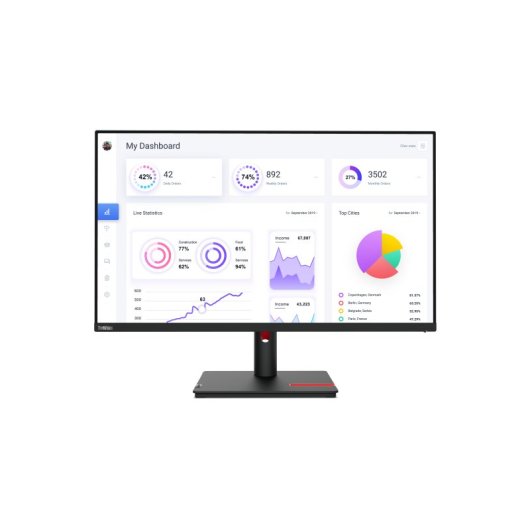 Monitor Lenovo 31,5″ 4K UHD 60Hz IPS USB-C HDMI DisplayPort KVM sRGB 99%