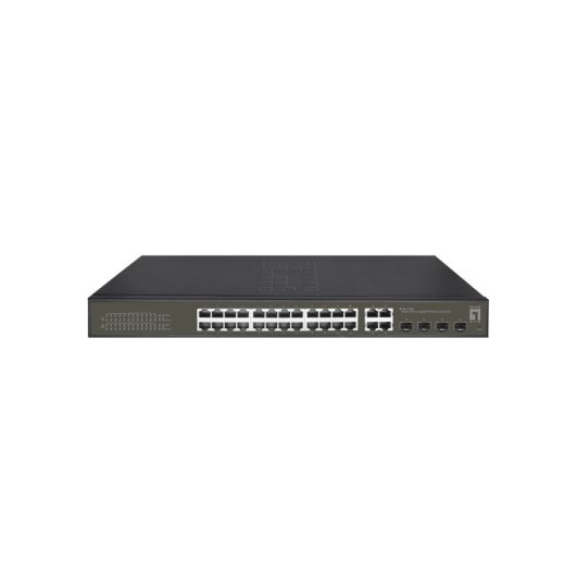 Switch LevelOne 24 puertos Gigabit L2 gestionado 4 SFP QoS VLAN