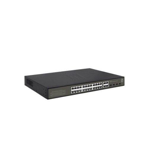 Switch LevelOne GES-2128P 24 porte Gigabit L2 Gestito 4 SFP QoS VLAN