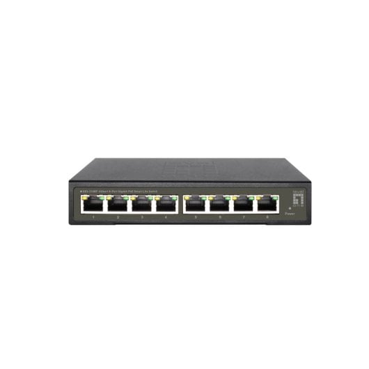 Switch Gestionado LevelOne 8 Puertos Gigabit Ethernet PoE+ L2 sin Ventilador