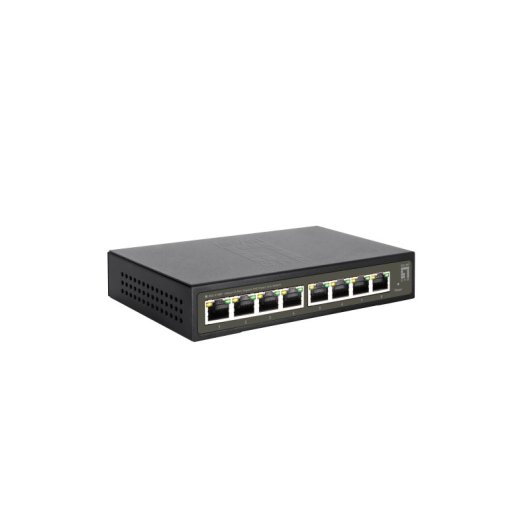 Switch Gestionado LevelOne 8 Puertos Gigabit Ethernet PoE+ L2 sin Ventilador