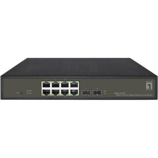 Switch LevelOne GES-2110P 8 Porte Gigabit PoE+ 130W 2 SFP Fanless