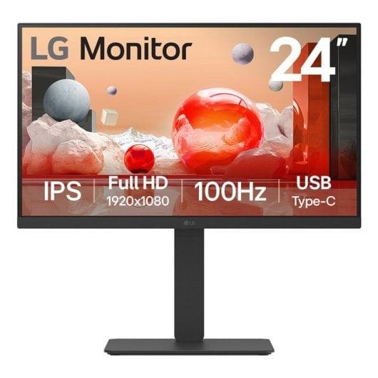 Monitor LG 23.8? 1080p 100Hz IPS Altura Regulable USB-C Altavoces DisplayPort