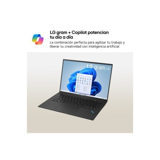 Portátil LG Gram 14? i5-1334U 16GB 512GB SSD Ultraligero 24,5h W11 Black