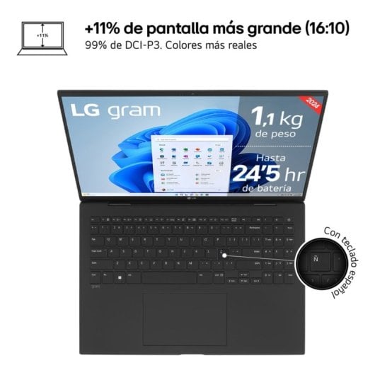 Computer portatile LG Gram 16Z90S-G.AD89B 16″ Intel Core Ultra 7 32GB 1TB SSD Win11 Dolby Atmos