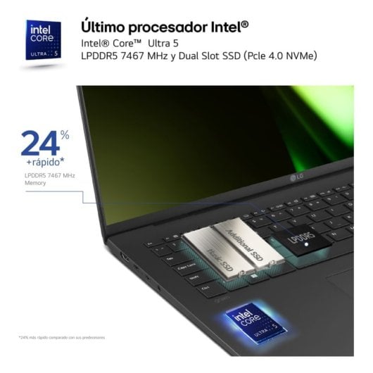 Computer portatile LG Gram 16Z90S-G.AD89B 16″ Intel Core Ultra 7 32GB 1TB SSD Win11 Dolby Atmos