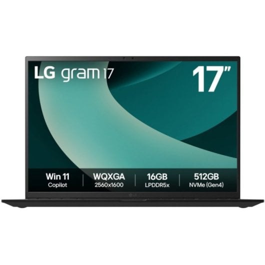 LG Gram 17Z90T 17" Intel Core Ultra 7  255H 32GB 1TB SSD AI Windows 11 Negro