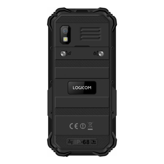 Móvil Logicom Negro IP68 Dual SIM 4G 2100mAh Resistente Agua y Golpes
