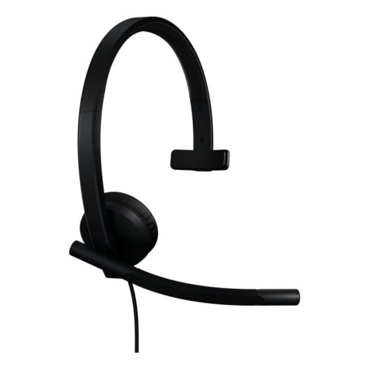 Auscultadores Logitech com fio USB tipo A e cancelamento de ruído com microfone mono