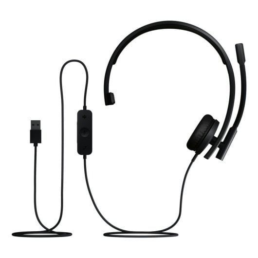 Auscultadores Logitech com fio USB tipo A e cancelamento de ruído com microfone mono