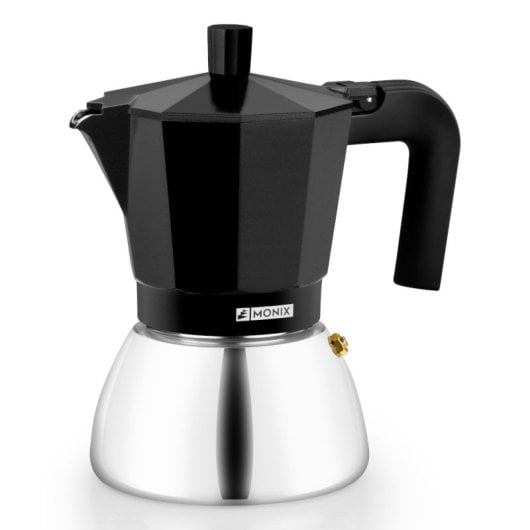 Cafetera Italiana Monix Induction Inox 6 tazas 0,37L fondo Bi-Clad aluminio-inox