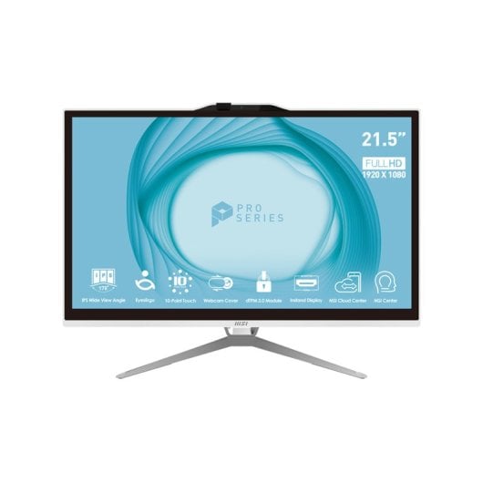 MSI PRO AP222T Intel Core i5-13400 8 GB, SSD de 256 GB, ecrã táctil FHD de 21,5" WiFi, Windows 11 Pro