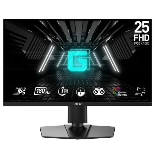 MSI G255PF E2 24,5″ 1080p 180Hz IPS Altura Ajustável Pivotante Jogos