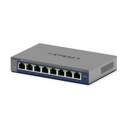 Switch Netgear 8 Puertos Gigabit L2/L3 Sin Gestión 16Gbps 4000 MAC Sin Ventilador