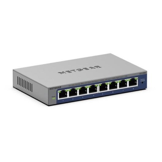 Switch Netgear 8 Puertos Gigabit L2/L3 Sin Gestión 16Gbps 4000 MAC Sin Ventilador