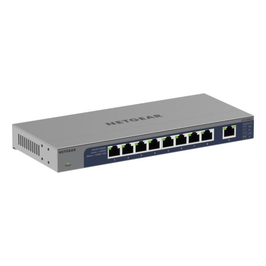 Switch Netgear GS108MX-100EUS 8 Puertos RJ-45 Gigabit/10G Montaje Rack/Pared Sin Ventilador