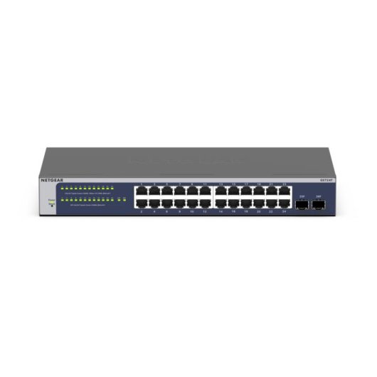 Switch Netgear GS724Tv6 24 Puertos Gigabit 2 SFP L2+/L3 Rack 1U Sin Ventilador