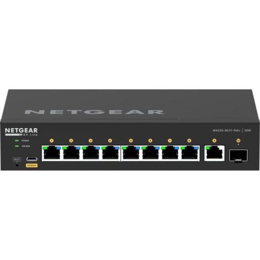 Switch Netgear 8 Porte Gigabit Gestito L2/L3 PoE+ 110W ARM Cortex-A9 Rack