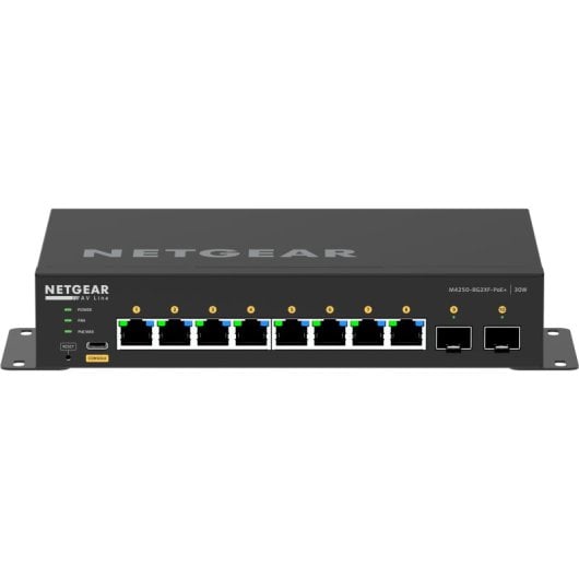Switch Netgear GSM4210PX-100EUS 8 Puertos Gigabit PoE+ 24Gbps L2/L3 ARM Cortex-A9 2GB RAM Rack
