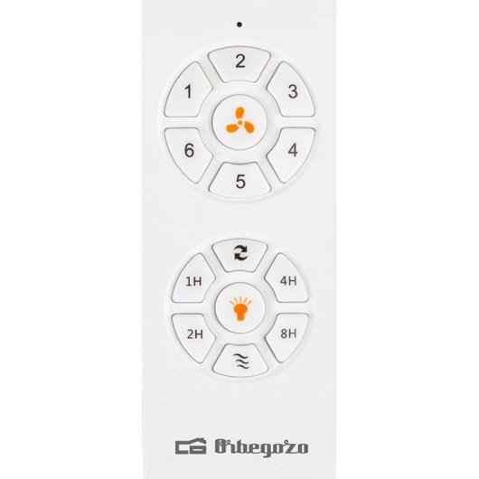 Ventilador de Techo con Luz Orbegozo CP 132120 40W 120cm 6 Velocidades Motor DC Silencioso Mando Temporizador Función Invierno