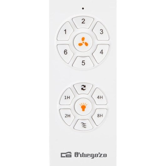 Ventilador de techo Orbegozo CP 132120 120cm Blanco 6 Velocidades LED Temporizador Mando DC Reversible
