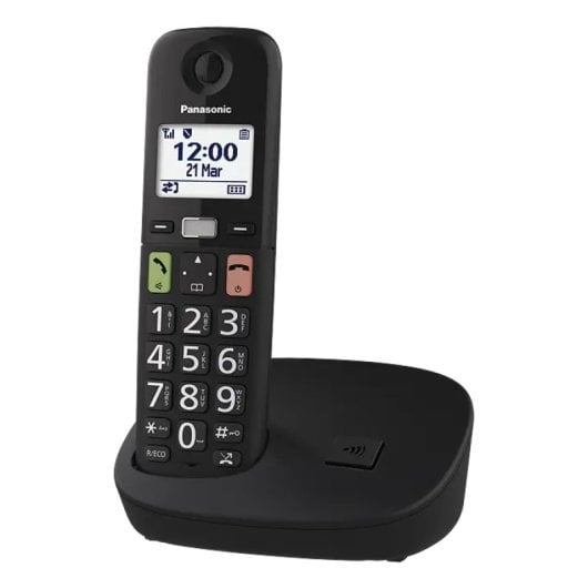Telefono cordless DECT Panasonic KX-TGU110EXB 100 voci Schermo da 1,8" Nero