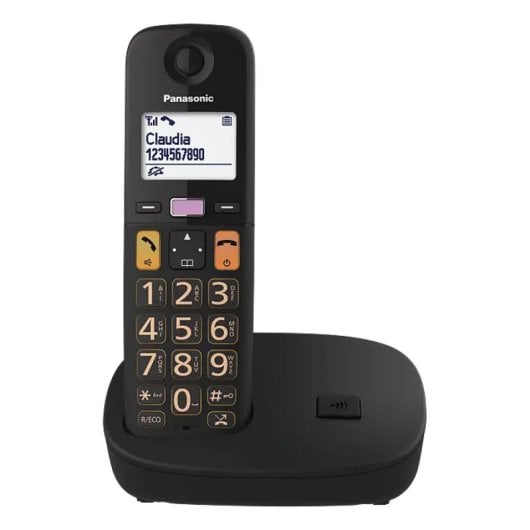 Telefono cordless DECT Panasonic KX-TGU110EXB 100 voci Schermo da 1,8" Nero