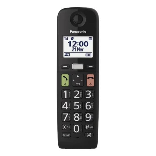Telefono cordless DECT Panasonic KX-TGU110EXB 100 voci Schermo da 1,8" Nero